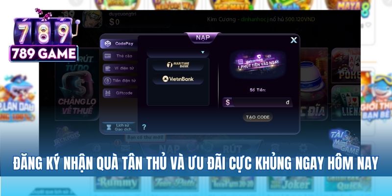 Đăng ký nhận quà tân thủ và ưu đãi cực khủng ngay hôm nay